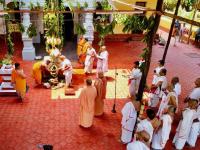 163rd Shri Chitrapur Rathotsava at Shirali - Day 1 (18 April 2024): Samuhika Prarthana,  Dhwajarohan, Hore Kanike, Deepnamaskar