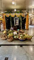 163rd Shri Chitrapur Rathotsava at Shirali - Day 1 (18 April 2024): Samuhika Prarthana,  Dhwajarohan, Hore Kanike, Deepnamaskar