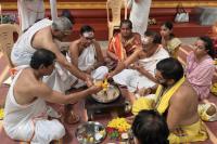 Shri Guru Paduka Pujana; Picture Courtesy Shri Jaikishan Kandlur