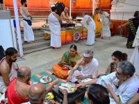 Shri Guru Paduka Pujana and Teertha Vitarana; Picture Courtesy Shri Sadashiv Bana