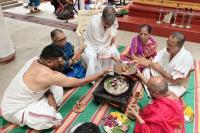 Shri Guru Paduka Pujana and Teertha Vitarana; Picture Courtesy Shri Jaikishan Kandlur
