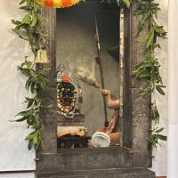 Shodashopchara Puja at Shri Mahalakshmi Sannidhih & Shri Devi Pujana by H.H. Swamiji; Picture Courtesy Shri Jaikishan Kandlur