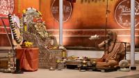 Shri Devi Pujana by HH Swamiji; Picture Courtesy Shri Jaikishan Kandlur