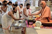 Teertha Vitarana and Shri Guru Paduka Pujana; Picture Courtesy Shri Sadashiv Bana