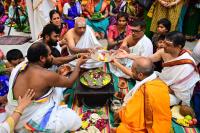 Teertha Vitarana and Shri Guru Paduka Pujana; Picture Courtesy Shri Sadashiv Bana