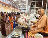 Teertha Vitarana and Shri Guru Paduka Pujana; Picture Courtesy Shri Jaikishan Kandlur