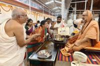 Teertha Vitarana and Shri Guru Paduka Pujana; Picture Courtesy Shri Jaikishan Kandlur
