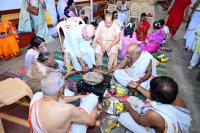 Shri Guru Paduka Pujana; Picture Courtesy Shri Sadashiv Bana