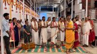 Shri Devi Pujana by HH Swamiji; Picture Courtesy Shri Jaikishan Kandlur
