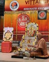 Shri Devi Pujana by HH Swamiji; Picture Courtesy Shri Jaikishan Kandlur