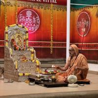 Shri Devi Pujana by HH Swamiji; Picture Courtesy Shri Jaikishan Kandlur