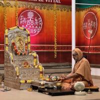 Shri Devi Pujana by HH Swamiji; Picture Courtesy Shri Jaikishan Kandlur
