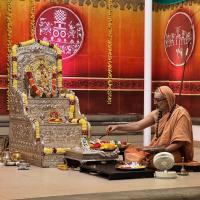 Shri Devi Pujana by HH Swamiji; Picture Courtesy Shri Jaikishan Kandlur