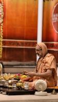 Shri Devi Pujana by HH Swamiji; Picture Courtesy Shri Jaikishan Kandlur