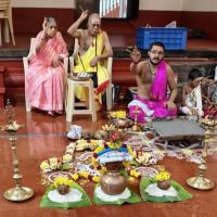 Sankashti Ganahoma, Sankashti Pooja at Mahaganapati Sannidhih; Picture courtesy Shri Jaikishan Kandlur