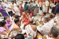 Shri Guru Paduka Pujana and Teertha Vitarana; Picture Courtesy Shri Jaikishan Kandlur