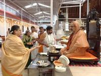 Shri Guru Paduka Pujana and Teertha Vitarana; Picture Courtesy Shri Jaikishan Kandlur