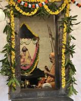Shodashopachara Puja at Shri Guru Paduka Sannidhih of HH Parijnanashram Swamiji III; Picture Courtesy Shri Jaikishan Kandlur