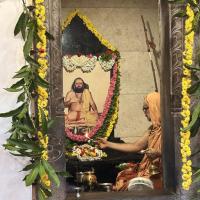 Shodashopachara Puja at Shri Guru Paduka Sannidhih of HH Parijnanashram Swamiji III; Picture Courtesy Shri Jaikishan Kandlur