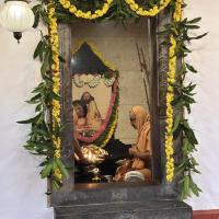 Shodashopachara Puja at Shri Guru Paduka Sannidhih of HH Parijnanashram Swamiji III; Picture Courtesy Shri Jaikishan Kandlur