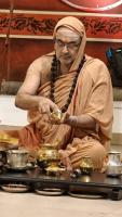 Shri Devi Pujana by HH Swamiji; Picture Courtesy Shri Jaikishan Kandlur