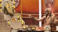 Shri Devi Pujana by HH Swamiji; Picture Courtesy Shri Jaikishan Kandlur