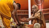 Shri Devi Pujana by HH Swamiji; Picture Courtesy Shri Jaikishan Kandlur