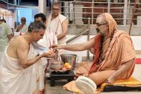 Shri Devi Pujana by HH Swamiji; Picture Courtesy Shri Jaikishan Kandlur