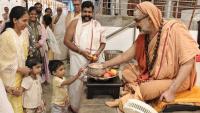 Shri Devi Pujana by HH Swamiji; Picture Courtesy Shri Jaikishan Kandlur