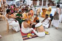 Tirtha Vitarana and Shri Guru Paduka Pujana; Picture courtesy Shri Sadashiv Bana