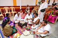 Tirtha Vitarana and Shri Guru Paduka Pujana; Picture courtesy Shri Sadashiv Bana