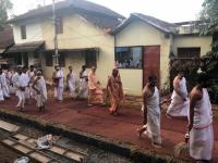 H.H. Swamiji at Shri Shankar Narayan Dattatraya Temple, Udipi and arrival at Samadhi Math, Mangalore (16.1.2021)
