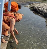 H.H. Swamiji at Vyas Ashram Camp, Haridwar (24 Feb 2023)