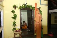 HH Swamiji arriving at Guru Math, Mallapur on 12th February 2021 for the Punar Pratishtha ceremonies (14th of Feb 2021).
