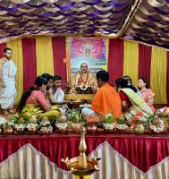 HH Swamiji's visit to Shree Kanchin Durga Parameshwari Temple Gudihittal, Shirali (1 April 2024)