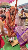 HH Swamiji's visit to Shree Vanadurga and Shree Mahalasa Narayani Temple Tenkanidiyuru (30 March 2024)