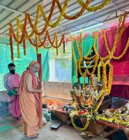 HH Swamiji's visit to Shree Vanadurga and Shree Mahalasa Narayani Temple Tenkanidiyuru (30 March 2024)