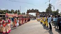 HH Swamiji's visit to Shree Vishwa Shakti Temple Sanabavi, Alvekodi (15 March 2024)