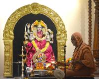 Shri Devi Pujana by HH Swamiji; Picture Courtesy Shri Dinesh Karkal