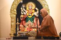 Shri Devi Pujana by HH Swamiji; Picture Courtesy Shri Dinesh Karkal