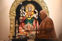 Shri Devi Pujana by HH Swamiji; Picture Courtesy Shri Dinesh Karkal