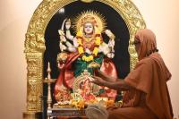 Shri Devi Pujana by HH Swamiji; Picture Courtesy Shri Dinesh Karkal