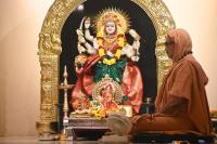 Shri Devi Pujana by HH Swamiji; Picture Courtesy Shri Dinesh Karkal