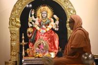 Shri Devi Pujana by HH Swamiji; Picture Courtesy Shri Dinesh Karkal