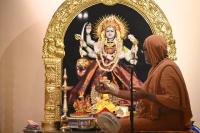 Shri Devi Pujana by HH Swamiji; Picture Courtesy Shri Dinesh Karkal