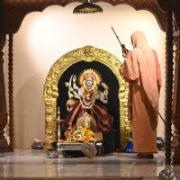 Shri Devi Pujana by HH Swamiji; Picture Courtesy Shri Dinesh Karkal
