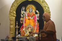 Shri Devi Pujana by HH Swamiji; Picture Courtesy Shri Dinesh Karkal