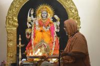 Shri Devi Pujana by HH Swamiji; Picture Courtesy Shri Dinesh Karkal