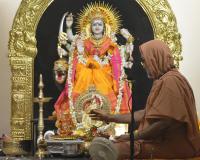 Shri Devi Pujana by HH Swamiji; Picture Courtesy Shri Dinesh Karkal