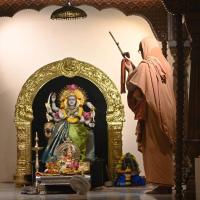 Shri Devi Pujana by HH Swamiji; Picture Courtesy Shri Dinesh Karkal